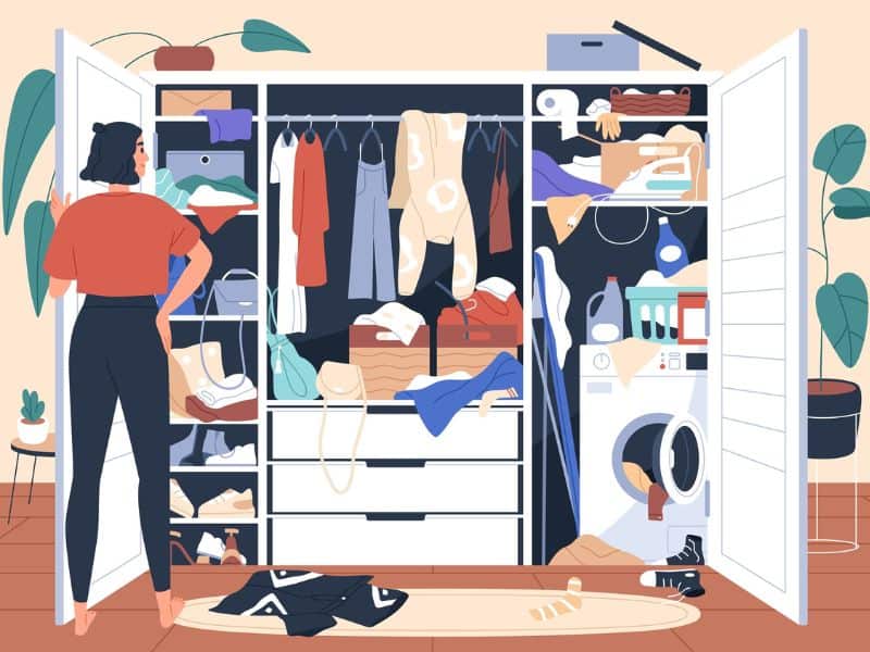 Den Kleiderschrank ausmisten ist ein guter Beginn für Minimalisten